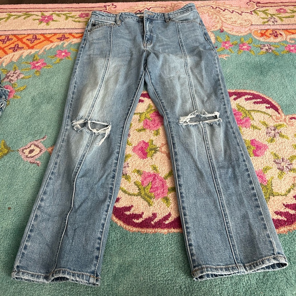 ripped denim jeans